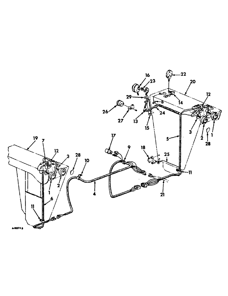 Схема запчастей Case IH 2856 - (G-22) - ELECTRICAL SYSTEM, ELECTRIC LIGHTING, FARMALL TRACTORS WITH DELUXE FLAT TOP FENDERS (06) - ELECTRICAL SYSTEMS