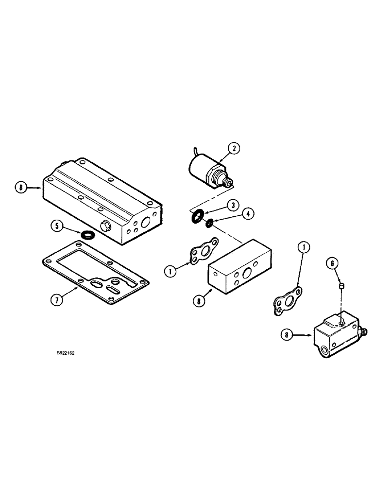 Схема запчастей Case IH 1688 - (6-46) - HYDROSTATIC MOTOR ASSEMBLY, MOTOR CONTROL VALVE, TWO SPEED (03) - POWER TRAIN
