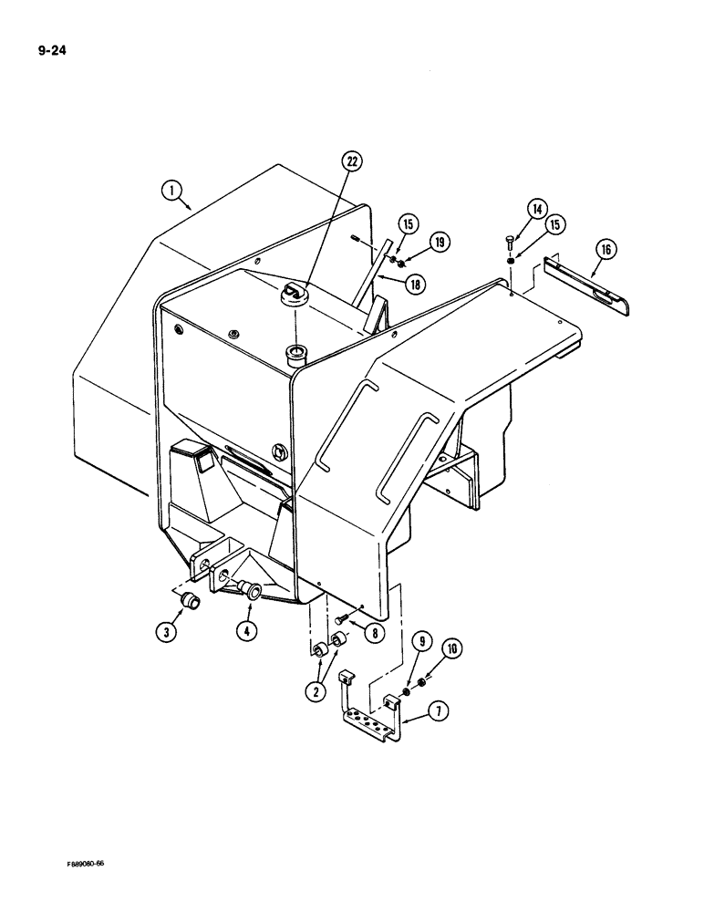 Схема запчастей Case IH 9180 - (9-024) - REAR FRAME (09) - CHASSIS/ATTACHMENTS