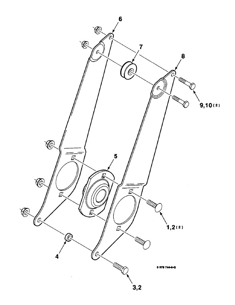 Схема запчастей Case IH 8590 - (6-26) - TENSION ARM ASSEMBLY (14) - BALE CHAMBER