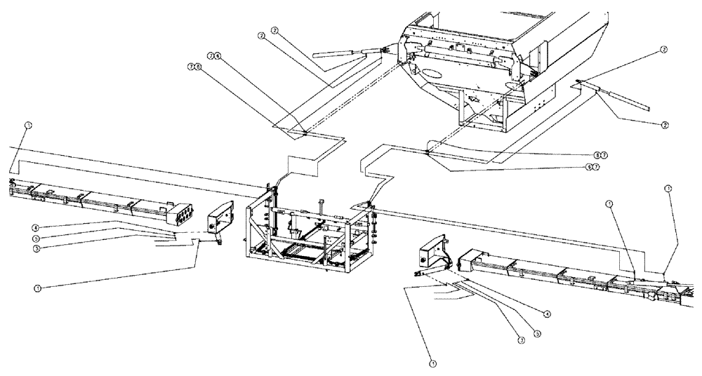 Схема запчастей Case IH 810 - (04-011) - FITTING GROUP, BOOMS Boom Group
