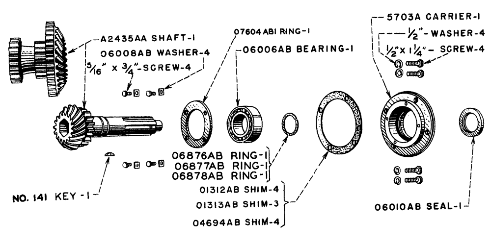 Схема запчастей Case IH LA-SERIES - (039) - CLUTCH SHAFT (06) - POWER TRAIN