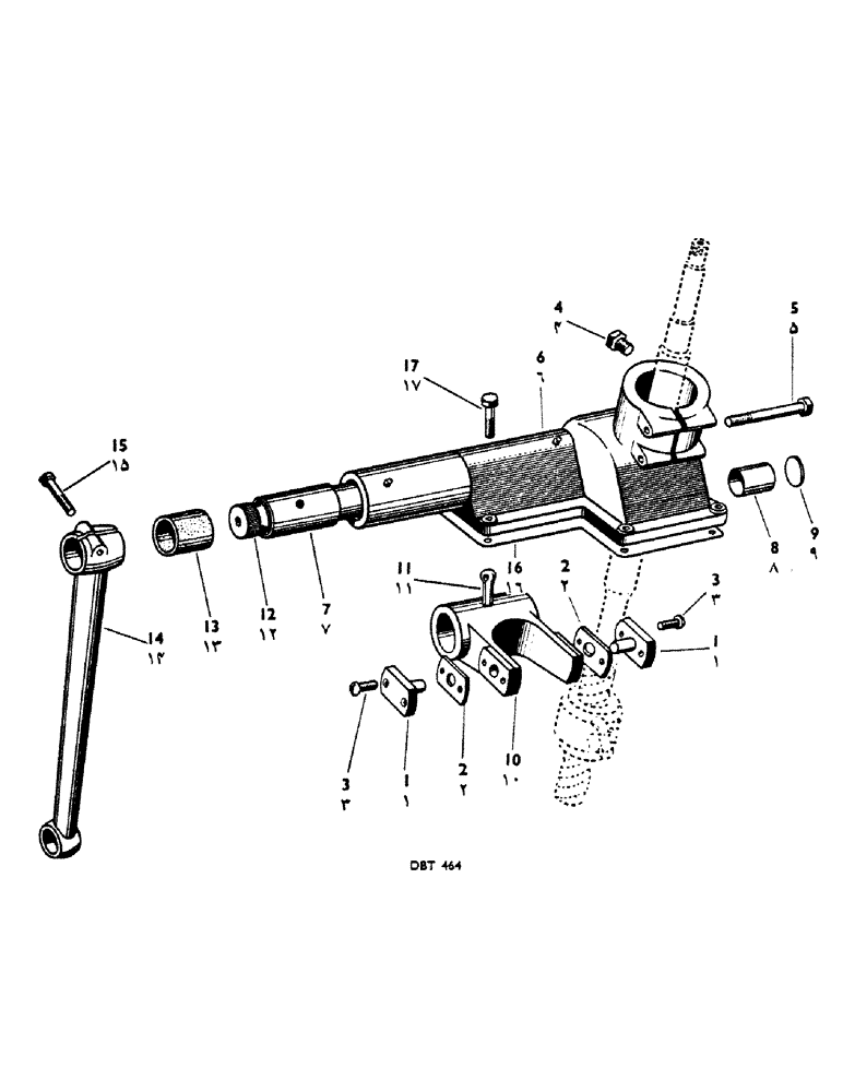 Схема запчастей Case IH 950 - (092) - STEERING BOX, SHAFT AND DROP ARM (05) - STEERING