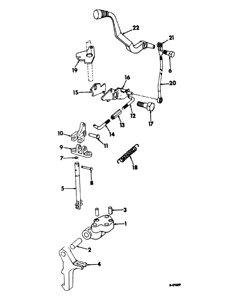 Схема запчастей Case IH 2826 - (07-61) - DRIVE TRAIN, PARKING LOCK, HAND OPERATED, RANGE TRANSMISSION (04) - Drive Train