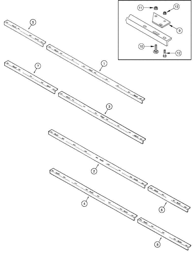 Схема запчастей Case IH 485 - (9-08) - SCRAPER SUPPORT (09) - CHASSIS/ATTACHMENTS