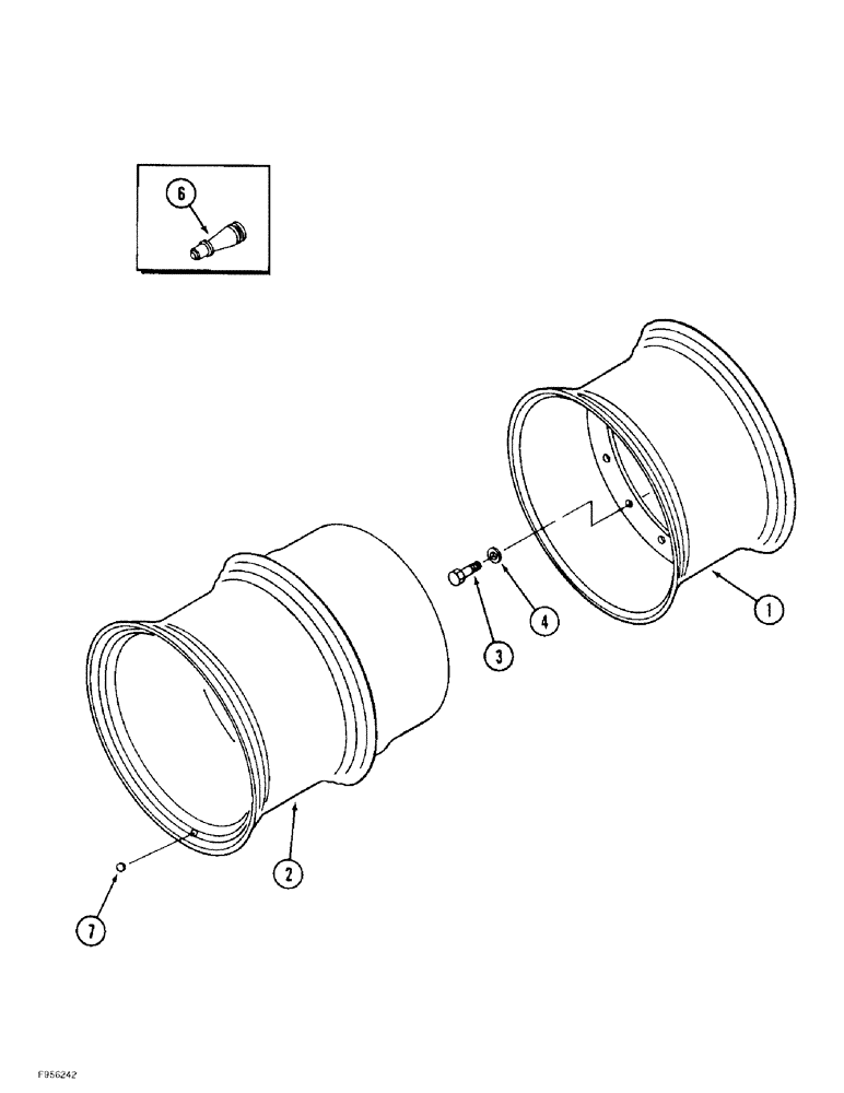 Схема запчастей Case IH 9380 - (6-174) - WHEELS, FLANGE MOUNTED DUALS (06) - POWER TRAIN