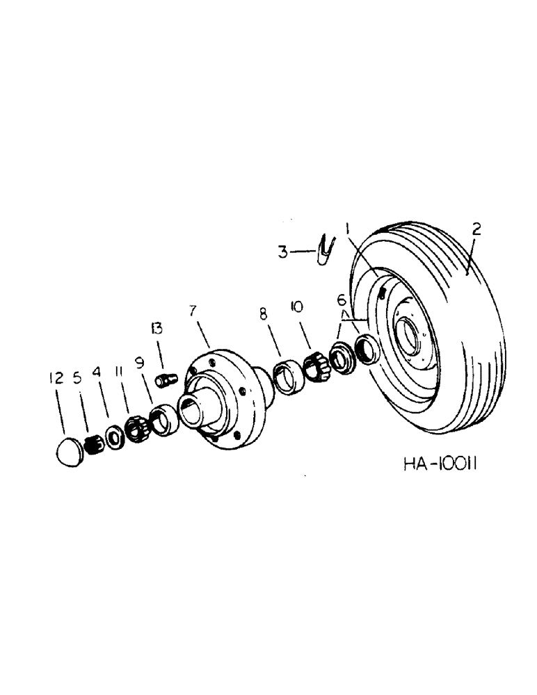 Схема запчастей Case IH 55 - (C-11) - WHEEL AND HUB 
