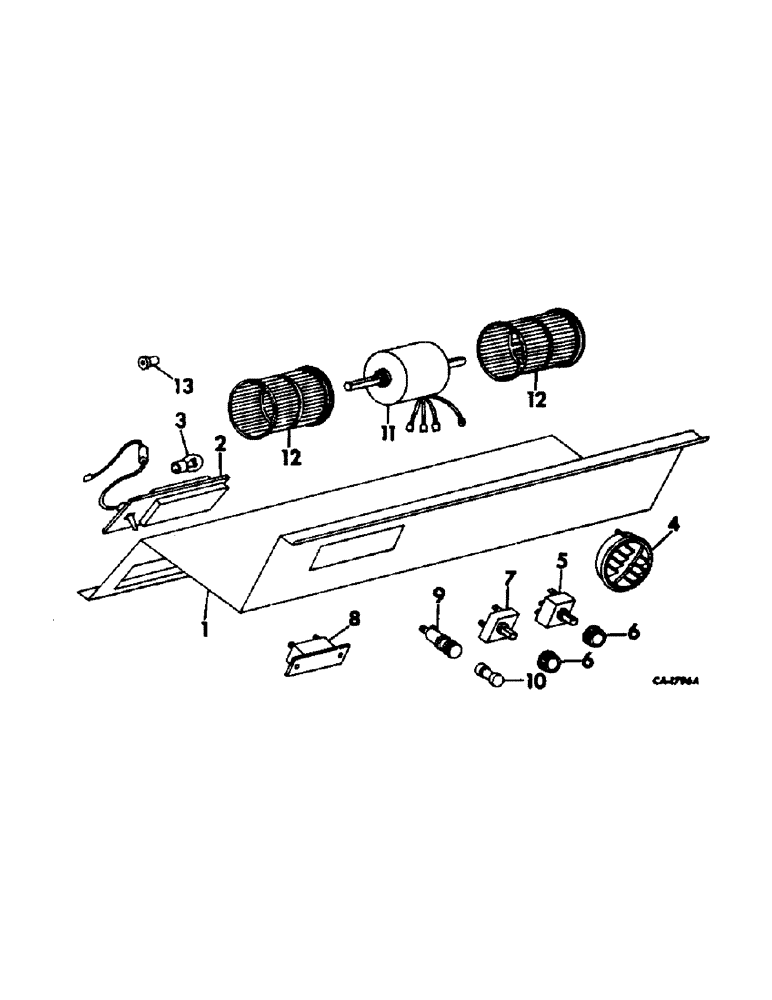 Схема запчастей Case IH 915 - (N-09) - PARTS ACCESSORIES AND ATTACHMENTS, OPERATORS CAB PRESSURIZER, SERIAL NO. 1865 AND ABOVE Accessories & Attachments