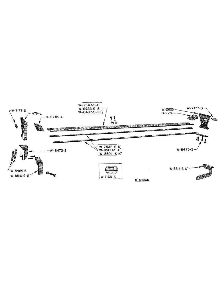 Схема запчастей Case IH WPA - (40) - HOPPER BOTTOM, 6 FOOT, 8 FOOT, 10 FOOT 