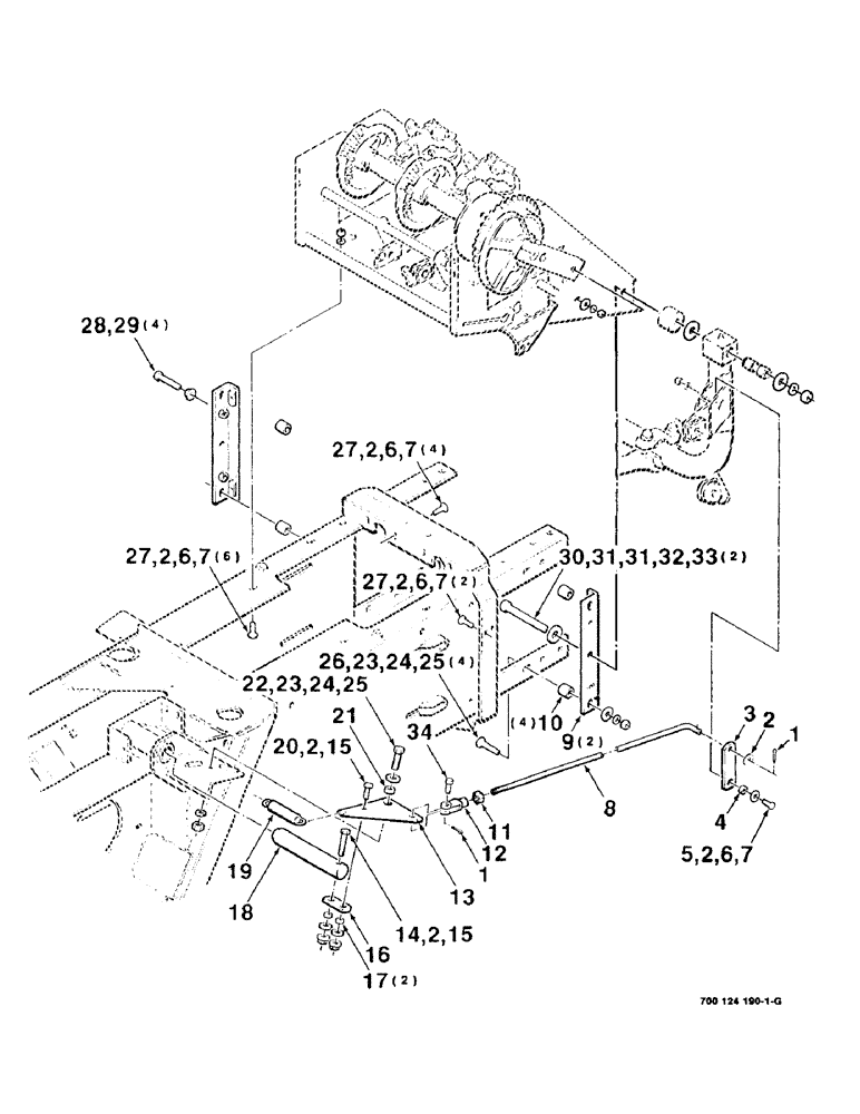 Схема запчастей Case IH 8545 - (5-12) - PLUNGER STOP ASSEMBLY - TWINE AND WIRE (SAFETY) (13) - FEEDER
