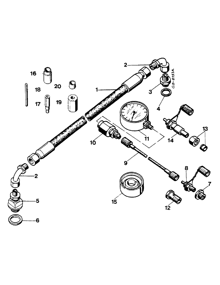 Схема запчастей Case IH 833 - (02-02) - SERVICE TOOLS FOR HYDRAULIC SYSTEM Accessories & Attachments / Miscellaneous