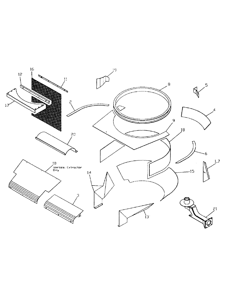 Схема запчастей Case IH 7000 - (A03-15) - PRIMARY EXTRACTOR, ROTARY CHOPPER Mainframe & Functioning Components