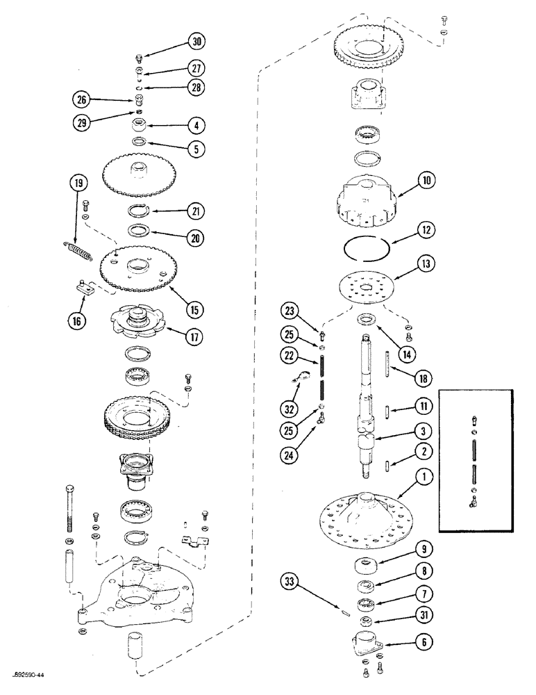Схема запчастей Case IH 1844 - (9A-048) - DRUM ROTOR AND DRIVE CAMS PICKER BAR DRUM LUBRICATION SYSTEM (13) - PICKING SYSTEM