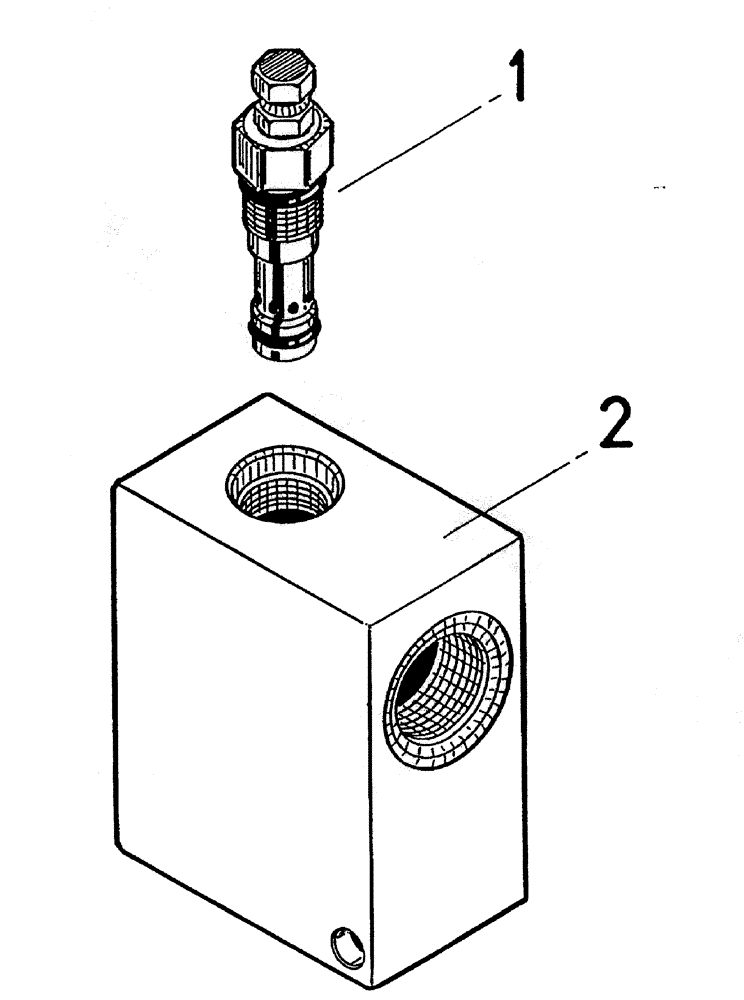 Схема запчастей Case IH 7700 - (B04-60A) - HYDRAULIC RELIEF VALVE, (TRACK ADJUSTER 7700 AND L10 REMOTE Hydraulic Components & Circuits