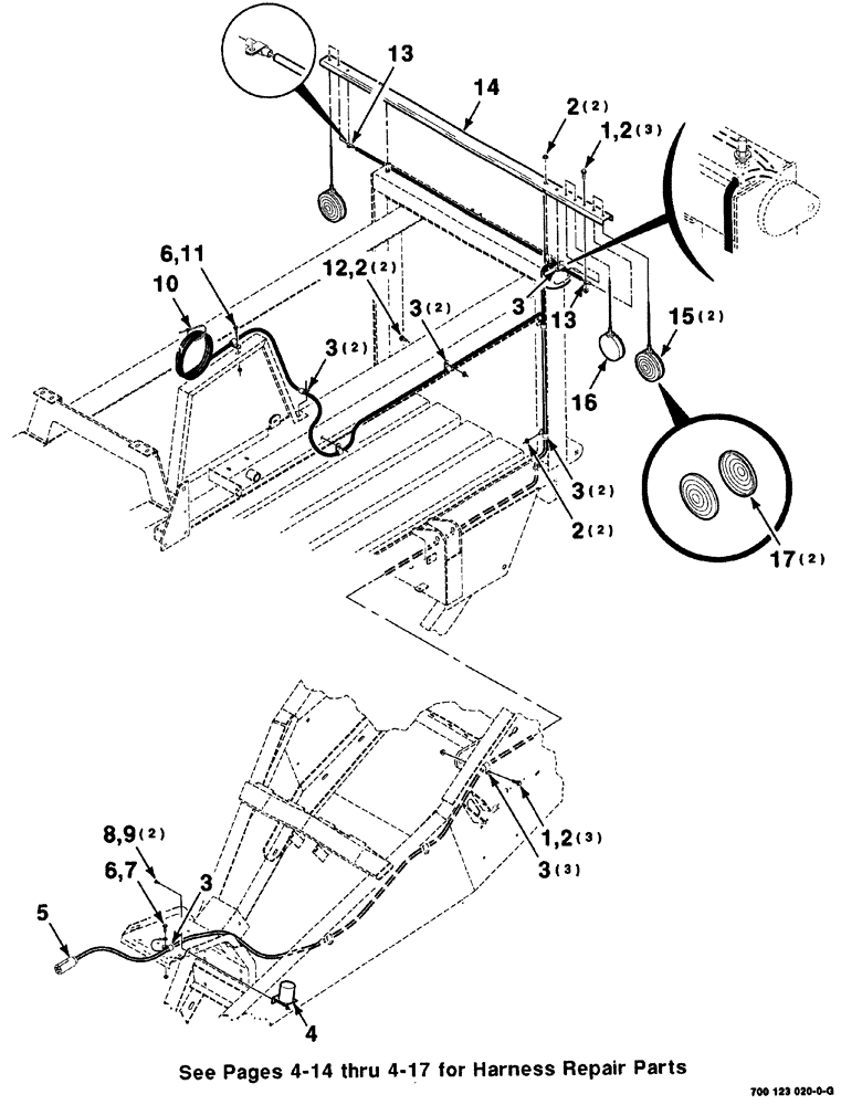 Схема запчастей Case IH 8576 - (04-006) - LIGHTS ASSEMBLY, TAIL AND FLASHER (06) - ELECTRICAL