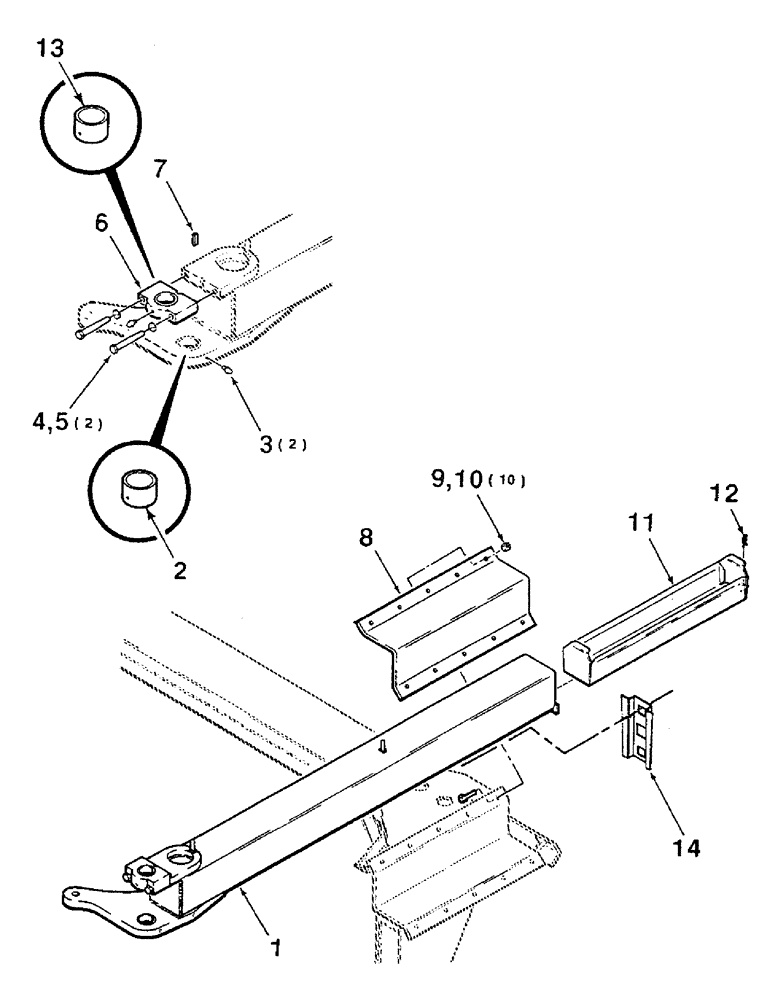 Схема запчастей Case IH 8350 - (7-04) - TONGUE BEAM AND TOOL BOX ASSEMBLY (09) - CHASSIS