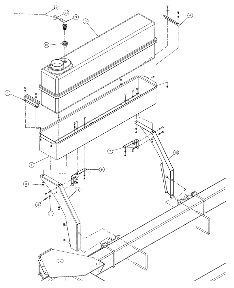 Схема запчастей Case IH SPX4260 - (250) - RINSE TANK GROUP (78) - SPRAYING