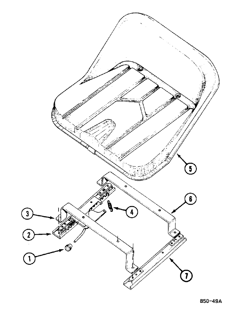 Схема запчастей Case IH 685 - (9-764) - SEAT - NON SUSPENSION (09) - CHASSIS/ATTACHMENTS
