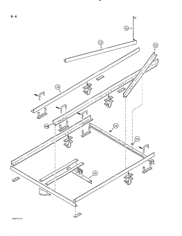 Схема запчастей Case IH 350 - (9-04) - MAIN FRAME (09) - CHASSIS/ATTACHMENTS