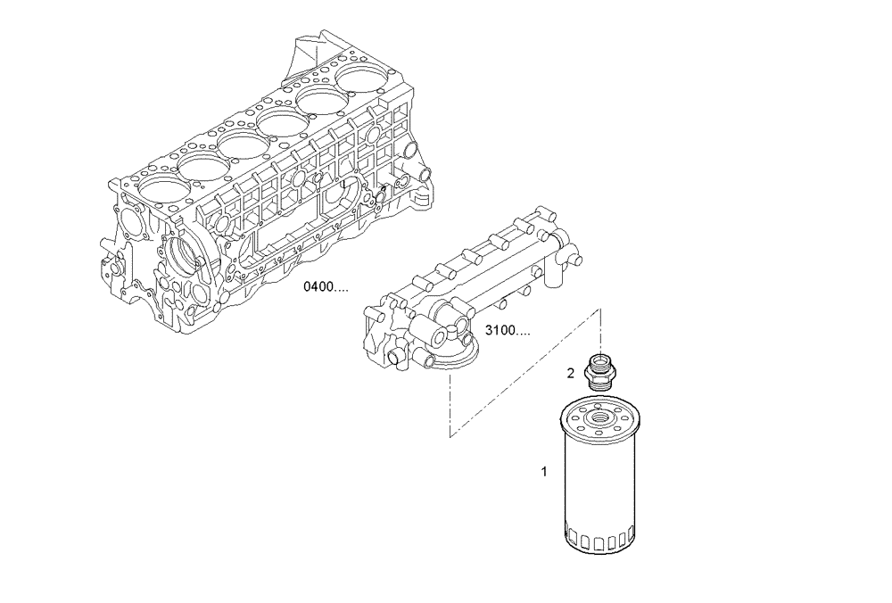 Схема запчастей Case IH F3AE0684G B003 - (3020.079) - OIL FILTERS 