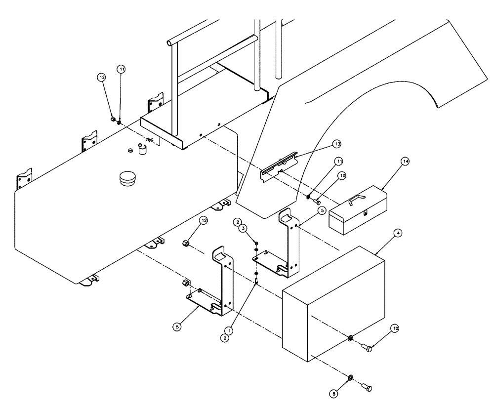 Схема запчастей Case IH FLX4375 - (04-019) - 4-WHEEL STORAGE GROUP Frame & Suspension