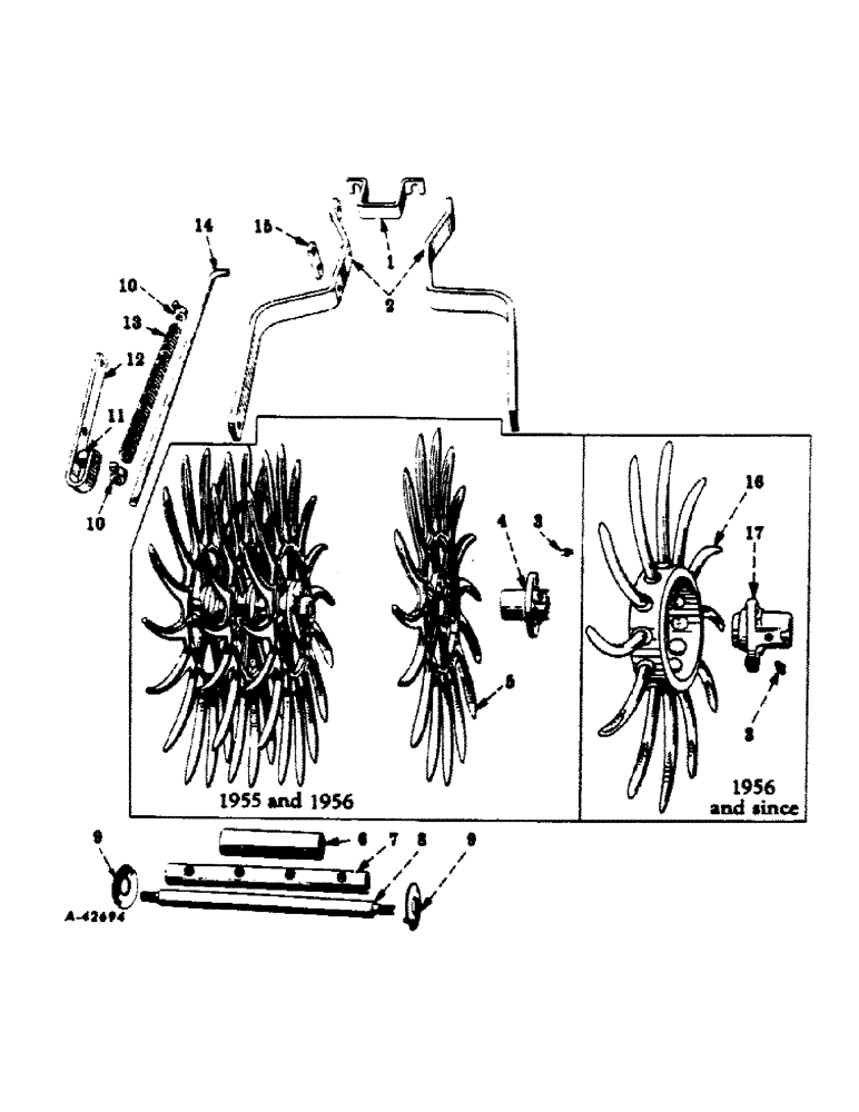 Схема запчастей Case IH F-144 - (B-32) - ROTARY WEEDERS 