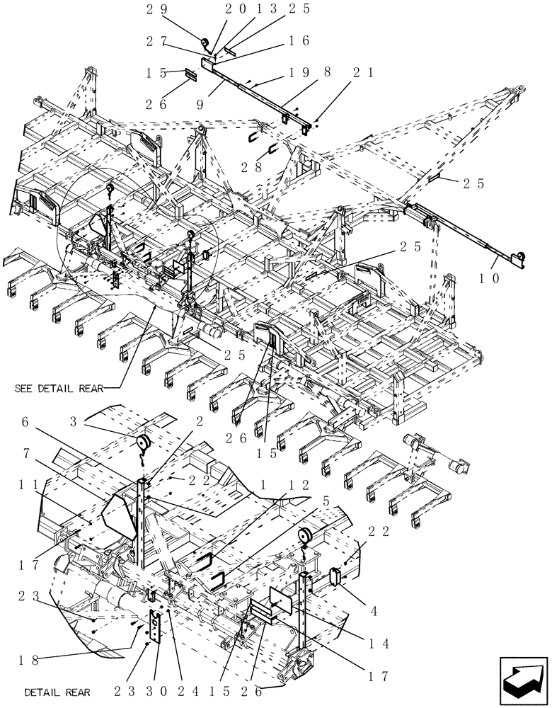 Схема запчастей Case IH ATX - (04-04) - TRANSPORT LIGHTING - MACHINES 47 FT. AND LARGER (04) - ELECTRICAL SYSTEMS