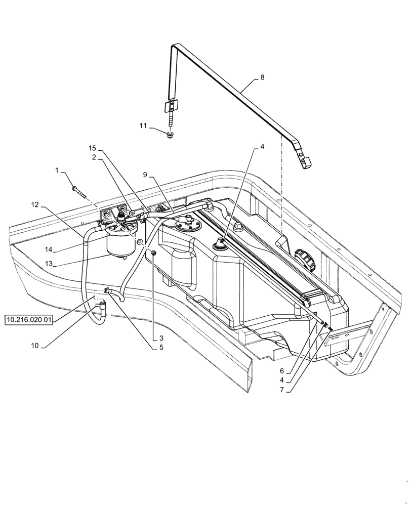 Схема запчастей Case IH SCOUT XL - (10.216.020[02]) - FUEL SYSTEM W/ UPGRADE, DIESEL ENGINE (10) - ENGINE