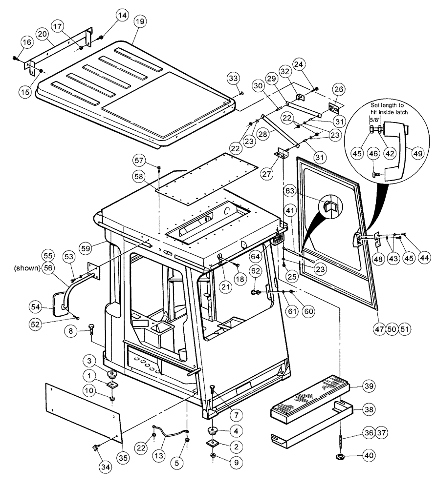 Схема запчастей Case IH PATRIOT WT - (02-001) - CAB EXTERIOR Cab Exterior