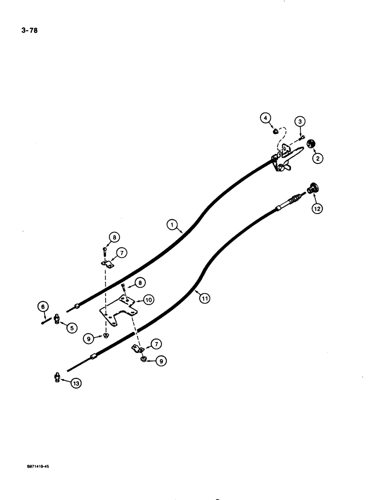 Схема запчастей Case IH 1825 - (3-78) - ENGINE CONTROLS, DIESEL MODELS (03) - FUEL SYSTEM
