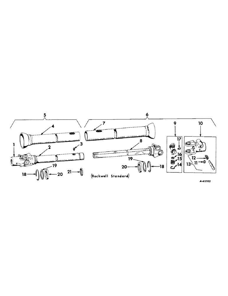 Схема запчастей Case IH 410 - (F-18) - FRONT POWER DRIVE EQUIPMENT (ROCKWELL STANDARD), (FOR TRAILING TYPE) 