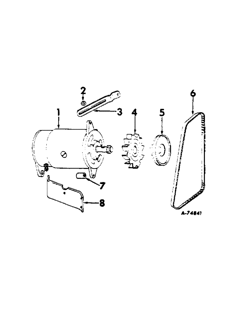Схема запчастей Case IH 806 - (G-06[A]) - ELECTRICAL SYSTEM, GENERATOR AND CONNECTIONS, DIESEL ENGINE TRACTORS (06) - ELECTRICAL SYSTEMS