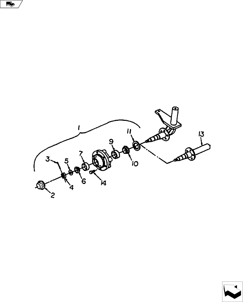 Схема запчастей Case IH FERTILIZER - (44.100.04) - HUB & SPINDLE ASSEMBLY 798 6-BOLT (44) - WHEELS