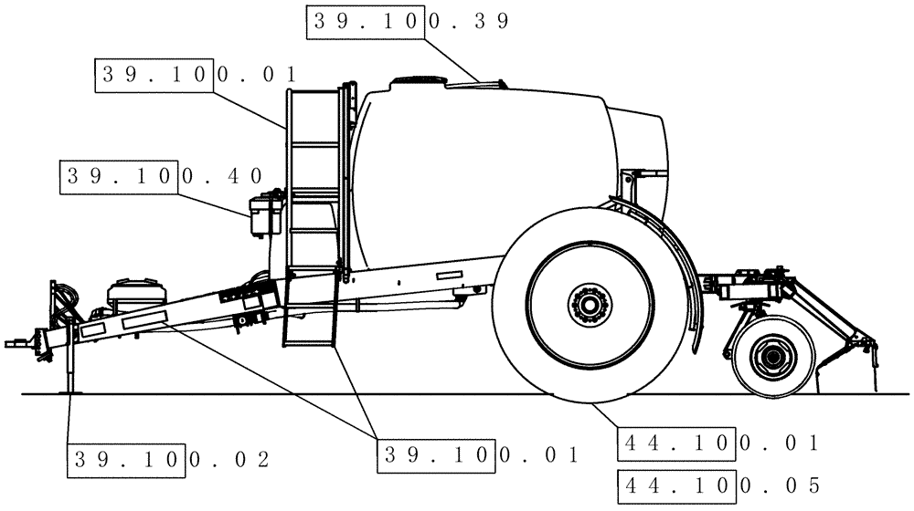 Схема запчастей Case IH 100 - (00.100.02) - PICTORIAL INDEX - WHEELED BOOM SPRAYER (00) - GENERAL & PICTORIAL INDEX