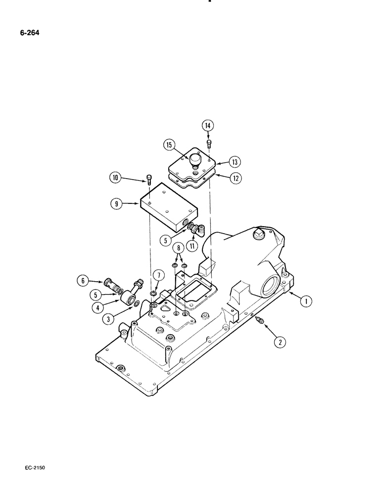 Схема запчастей Case IH 885 - (6-264) - REAR FRAME TOP COVER CONNECTIONS (06) - POWER TRAIN