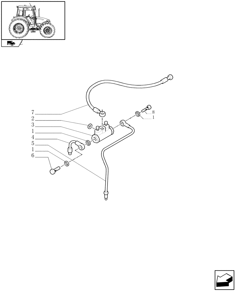 Схема запчастей Case IH FARMALL 90 - (1.68.5/01) - FRONT AXLE WITH FRONT BRAKE (40 KM/H) - VALVE (VAR.335540-743908-336324-743907-743552) (04) - FRONT AXLE & STEERING