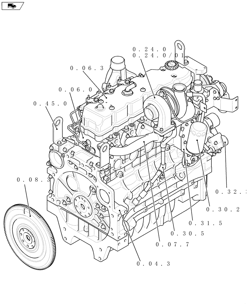 Схема запчастей Case IH PUMA 140 - (SEC. 01[02]) - ENGINE (00) - GENERAL