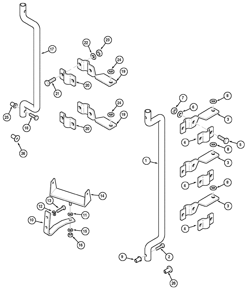 Схема запчастей Case IH CX60 - (09-16) - MONITOR MOUNTING (09) - CHASSIS/ATTACHMENTS