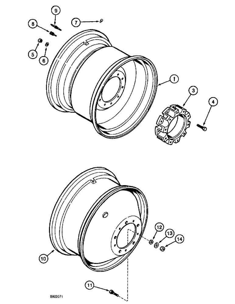 Схема запчастей Case IH 1688 - (6-66) - DRIVE WHEELS AND SPACERS, DUAL DRIVE WHEELS (03) - POWER TRAIN