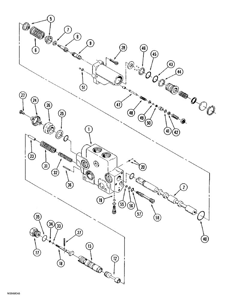 Схема запчастей Case IH 9370 QUADTRAC - (8-040) - HYDRAULIC REMOTE VALVE SECTION, FIRST, SECOND, THIRD OR FOURTH SECTIONS WITH FLOAT ONLY (08) - HYDRAULICS