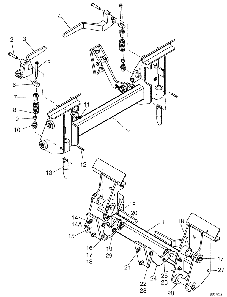 Схема запчастей Case IH 430 - (09-04) - COUPLER, MECHANICAL (ITALIAN) (09) - CHASSIS
