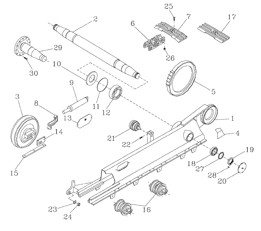 Схема запчастей Case IH 7700 - (A10[01]) - FULL TRACK,  7700 Mainframe & Functioning Components