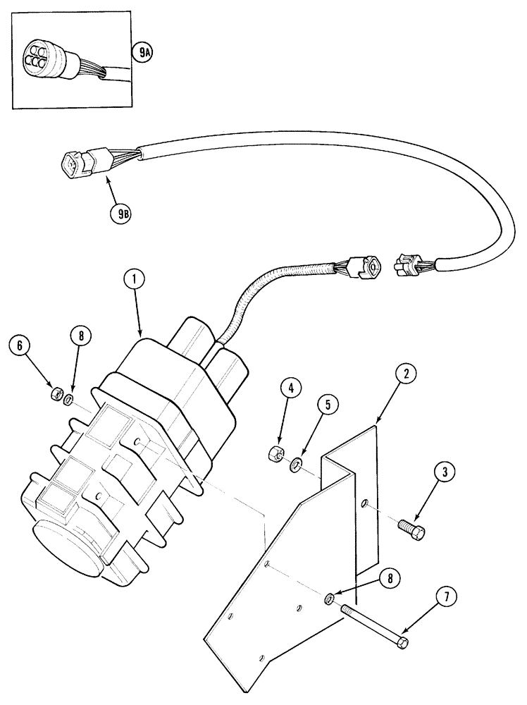 Схема запчастей Case IH 5240 - (4-062) - GROUND SPEED SENSOR (04) - ELECTRICAL SYSTEMS