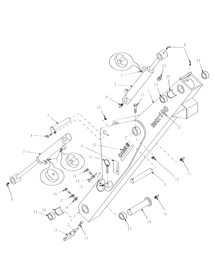 Схема запчастей Case IH 716392006 - (17) - BOOM 