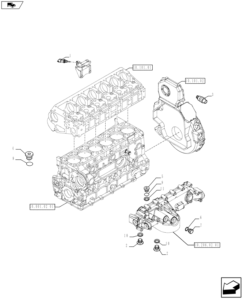 Схема запчастей Case IH F3AFE613A A005 - (55.414.02) - ELECTRONIC INJECTION (504270447) (55) - ELECTRICAL SYSTEMS