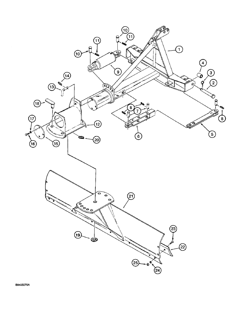 Схема запчастей Case IH 30 - (9-08) - FRAME AND BLADE, MODEL 30 BLADE, BUILT 1977 AND AFTER (09) - CHASSIS/ATTACHMENTS