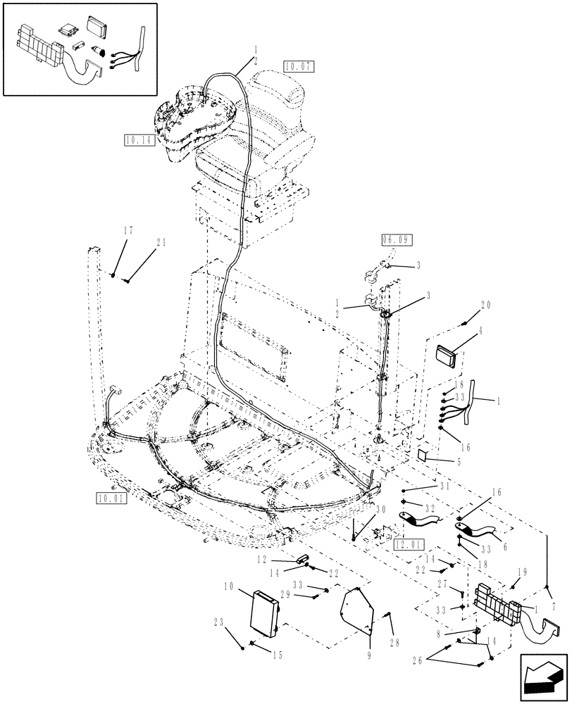 Схема запчастей Case IH WD1903 - (06.08[2]) - ELECTRICAL, CAB (06) - ELECTRICAL