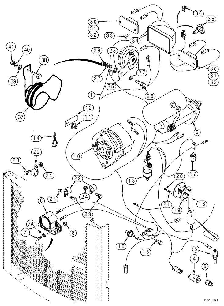 Схема запчастей Case IH 85XT - (04-07) - HARNESS, REAR - CHASSIS (Sep 22 2010 10:10AM) (04) - ELECTRICAL SYSTEMS