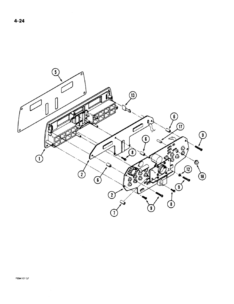 Схема запчастей Case IH 9170 - (4-24) - DASH INSTRUMENT CLUSTER (04) - ELECTRICAL SYSTEMS