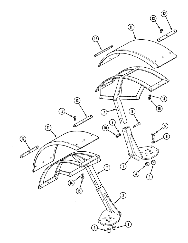 Схема запчастей Case IH 1394 - (9-436) - FENDER FRONT, MFD TRACTORS ONLY P.I.N. 11503001 AND AFTER (09) - CHASSIS/ATTACHMENTS